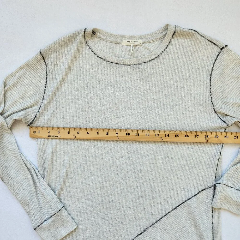 Rag & Bone The Knit Ribbed Dress Long Sleeve Grey Cute Soft Sporty Comfy Small - Picture 7 of 9